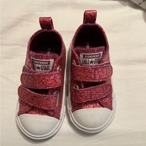 Pink glitter converse